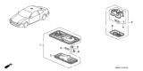 Diagram for 1991 Honda Accord Dome Light - 34260-SM4-003