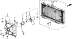 Diagram for Honda Prelude Cooling Fan Assembly - 19020-PK1-662