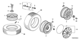 Diagram for Honda Fit Spare Wheel - 42700-TK6-A71