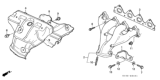 Diagram for 2000 Honda CR-V Exhaust Manifold Gasket - 18115-P3F-003
