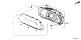 Diagram for 2014 Honda Accord Speedometer - 78100-T3V-A02