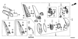 Diagram for 2012 Honda Pilot Car Mirror - 76400-SZA-A02