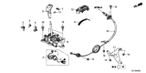 Diagram for 2011 Honda CR-Z Automatic Transmission Shift Levers - 54200-SZT-A71