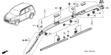 Diagram for 2002 Honda CR-V Door Moldings - 72950-S9A-003