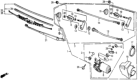 Diagram for Honda Civic Wiper Motor - 38410-SB6-671
