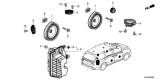 Diagram for 2018 Honda Odyssey Car Speakers - 39120-THR-A01