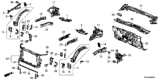 Diagram for Honda Civic Radiator Support - 71410-TBA-A02