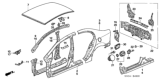 Diagram for 2006 Honda Civic Fuel Filler Housing - 74480-SNA-A00