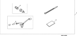 Diagram for Honda Cigarette Lighter - 39610-S0K-H01