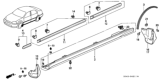 Diagram for 1998 Honda Civic Door Moldings - 75303-S04-A01
