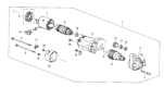 Diagram for Honda CRX Starter Motor - 31200-PE0-661