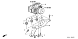 Diagram for 2007 Honda Accord ABS Control Module - 57110-SDP-A34