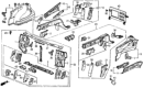 Diagram for Honda CRX Radiator Support - 04611-SB2-661ZZ