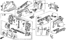 Diagram for 1985 Honda Civic Radiator Support - 60842-SB2-660ZZ