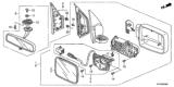Diagram for 2011 Honda Element Car Mirror - 76200-SCV-A01ZB