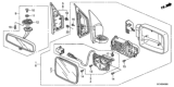 Diagram for 2010 Honda Element Car Mirror - 76200-SCV-A01ZB