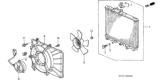 Diagram for Honda Insight Cooling Fan Assembly - 19020-PHM-A01