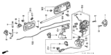 Diagram for 1998 Honda CR-V Door Lock Actuator - 72650-S10-003