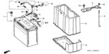 Diagram for 2004 Honda Civic Battery Tray - 31521-S5A-000