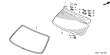 Diagram for 1999 Honda Accord Windshield - 73201-S4K-A00