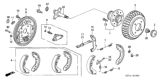 Diagram for Honda Insight Brake Shoe Set - 43053-S3Y-E50