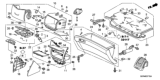Diagram for 2006 Honda Accord Hybrid Glove Box - 77500-SDC-D01ZB
