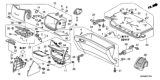 Diagram for 2005 Honda Accord Hybrid Glove Box - 77500-SDC-D01ZB