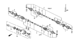 Diagram for 1992 Honda Accord Axle Shaft - 44011-SM1-A81