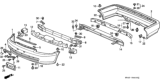 Diagram for 1995 Honda Civic Bumper - 71101-SR4-505ZZ