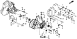 Diagram for 1983 Honda Accord Transfer Case Output Shaft Snap Ring - 90609-PC8-000