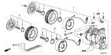 Diagram for Honda Fit A/C Compressor - 38810-5R7-A01