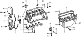 Diagram for 1976 Honda Accord Timing Cover Gasket - 11832-657-010