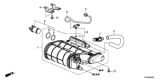 Diagram for 2021 Honda Odyssey Vapor Canister - 17011-TRX-A01