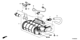 Diagram for 2019 Honda Odyssey Vapor Canister - 17011-TRX-A01