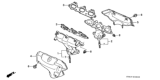 Diagram for 1995 Honda Accord Exhaust Heat Shield - 18120-P0G-A00