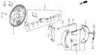 Diagram for 1985 Honda Civic Brake Shoe Set - 064B3-SB2-601