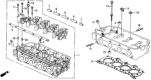 Diagram for Honda CRX Cylinder Head - 12100-PM6-000