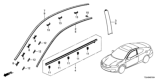 Diagram for 2016 Honda Accord Door Moldings - 72410-T3L-A01