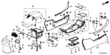 Diagram for Honda Accord Hybrid Center Console Base - 77297-T3V-A12ZA