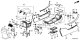 Diagram for 2017 Honda Accord Hybrid Center Console Base - 77297-T3V-A12ZA