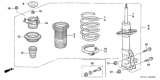 Diagram for 2010 Honda Civic Shock Absorber - 51605-SNC-A02