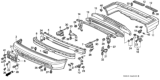 Diagram for 1992 Honda Accord License Plate - 71145-SM5-A01