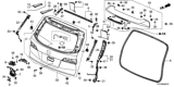 Diagram for Honda Pilot Spoiler - 74900-TG7-A51ZD