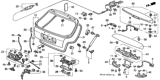 Diagram for Honda Civic Trunk Lock Cylinder - 74861-S00-A11