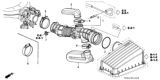 Diagram for 2001 Honda Odyssey Air Intake Coupling - 17228-P8F-A00
