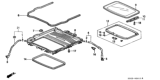 Diagram for 1999 Honda Civic Sunroof - 70200-S02-A01