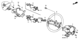 Diagram for Honda Civic Steering Column Cover - 78518-SNA-A81ZA