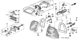 Diagram for 1994 Honda Accord Side Marker Light - 33656-SV4-A01