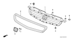 Diagram for 1998 Honda Civic Emblem - 75700-S04-000