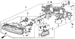 Diagram for 1992 Honda Accord Headlight - 33103-SM4-A03